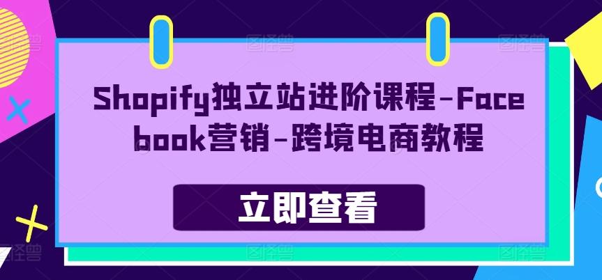 Shopify独立站进阶课程-Facebook营销-跨境电商教程-米壳知道—知识分享平台