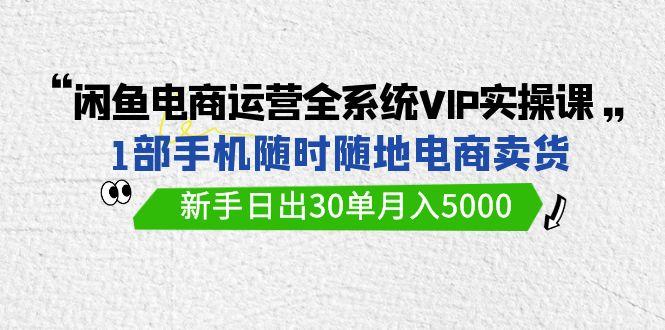 (9547期)闲鱼电商运营全系统VIP实战课，1部手机随时随地卖货，新手日出30单月入5000-米壳知道—知识分享平台