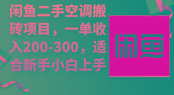 (9539期)闲鱼二手空调搬砖项目，一单收入200-300，适合新手小白上手-米壳知道—知识分享平台