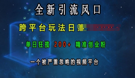 全新引流风口，跨平台玩法日入上k，单日狂揽200+精准创业粉，一个被严重忽略的视频平台-米壳知道—知识分享平台