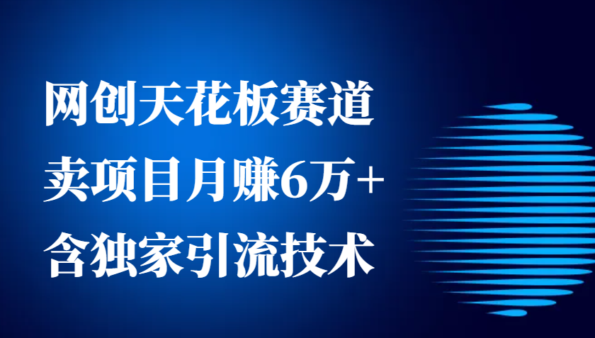 网创天花板赛道，卖项目月赚6万+，含独家引流技术(共26节课)-米壳知道—知识分享平台