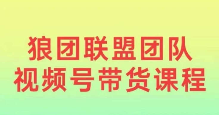 狼团联盟2024视频号带货，0基础小白快速入局视频号-米壳知道—知识分享平台