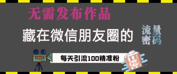 藏在微信朋友圈的流量密码，无需发布作品，单日引流100+精准创业粉【揭秘】-米壳知道—知识分享平台