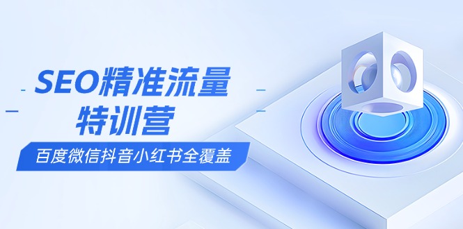 SEO精准流量特训营,百度微信抖音小红书全覆盖,带你搞懂搜索优化核心技巧
