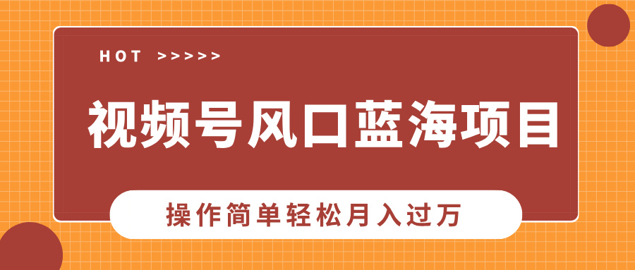 视频号风口蓝海项目，中老年人的流量密码，操作简单轻松月入过万-米壳知道—知识分享平台
