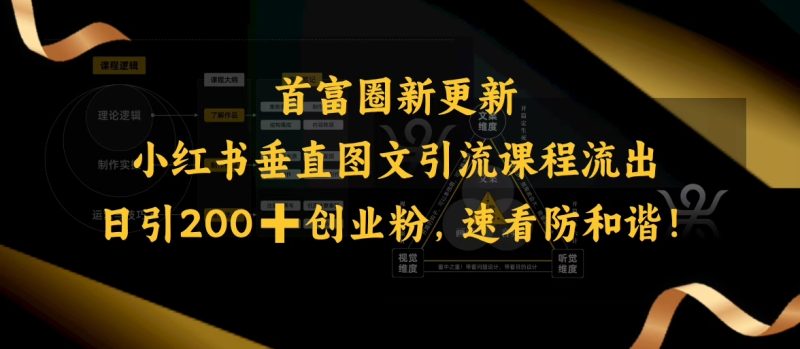 小红书垂直图文引流课程流出,日引200+创业粉,速看防和谐-米壳知道—知识分享平台