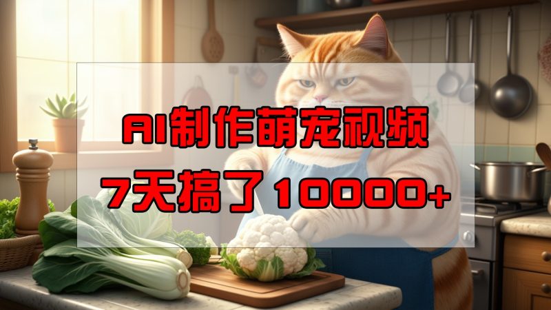 靠AI制作萌宠视频,7天搞了1万+,操作简单门槛低,有手机就行-米壳知道—知识分享平台