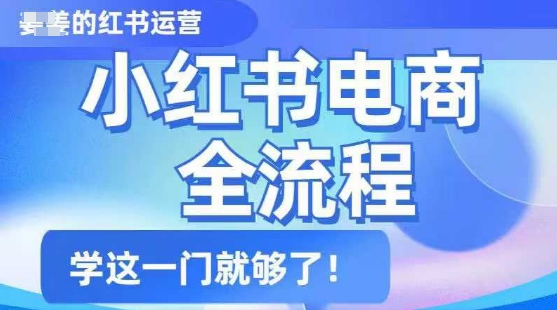 小红书电商全流程，精简易懂，从入门到精通，学这一门就够了-米壳知道—知识分享平台