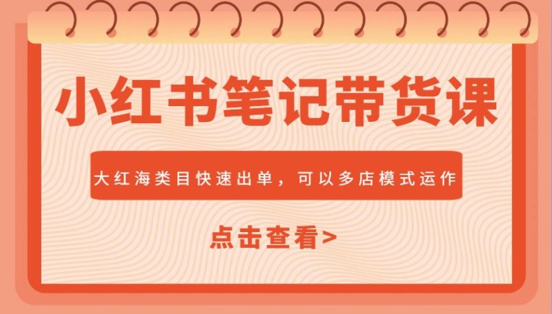 小红书笔记带货课,大红海类目快速出单,市场大,可以多店模式运作-米壳知道—知识分享平台