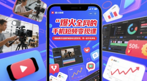 爆火全网的手机短视频变现课，0基础教你拍摄剪辑涨粉运营变现，用一部手机挣钱-米壳知道—知识分享平台