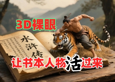 书本人物裸眼3D视频，新的玩法，流量超猛，保姆级教程-米壳知道—知识分享平台