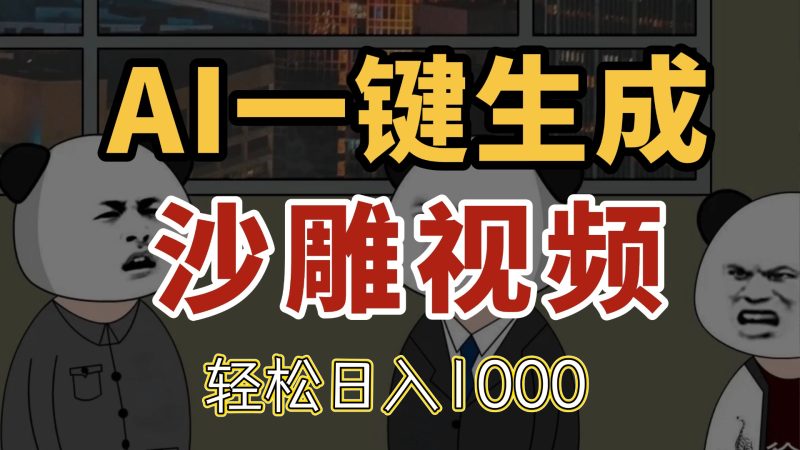 AI一键生成沙雕视频,一条视频千万播放,轻松日入1000-米壳知道—知识分享平台
