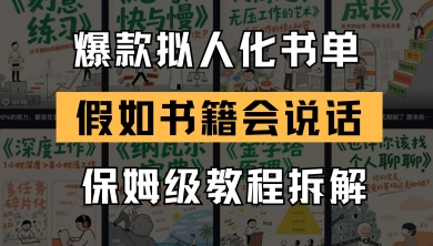 最新爆款拟人化书单玩法，假如书籍会说话，保姆级教程-米壳知道—知识分享平台