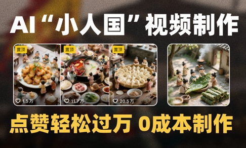 爆款1000W+播放微缩景观迷你小人国AI视频0成本制作全流程教学-米壳知道—知识分享平台