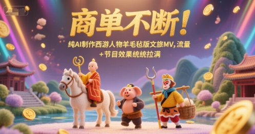 商单不断！纯AI制作西游人物羊毛毡版文旅MV，流量+节目效果统统拉满-米壳知道—知识分享平台