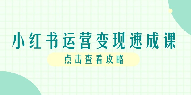 小红书运营变现速成课，账号搭建到暴力起号，个人IP全流程指南-米壳知道—知识分享平台