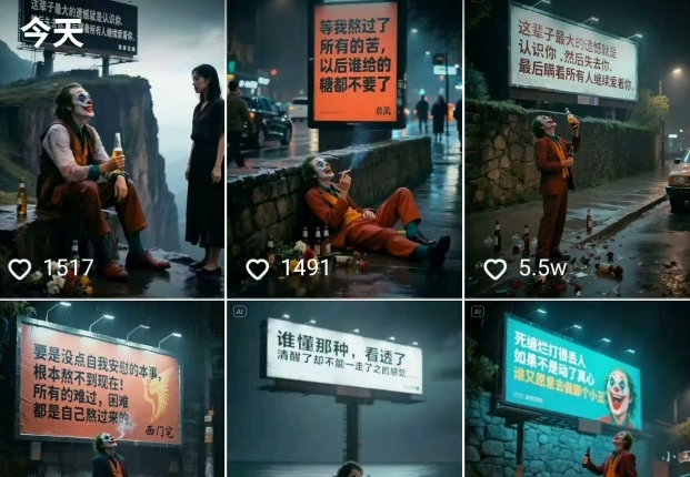 图片[2]-一条视频竟然15W赞！用AI制作小丑自嘲扎心文案视频，当下非常火爆的短视频流量神器-米壳知道—知识分享平台
