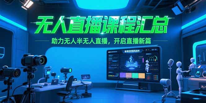 无人直播课程汇总，含非实时防风技术，助力无人半无人直播，开启直播新篇-米壳知道—知识分享平台