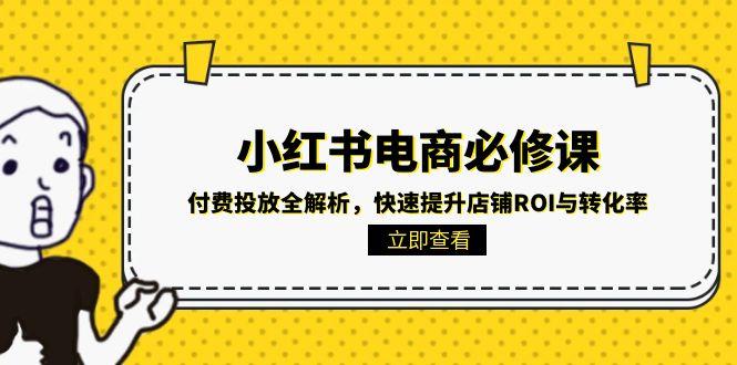 小红书电商必修课：付费投放全解析，快速提升店铺ROI与转化率-米壳知道—知识分享平台