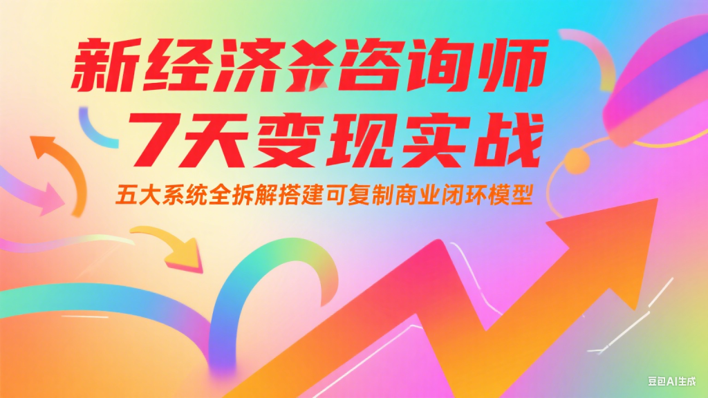图片[1]-新经济咨询师 7 天变现实战：五大系统全拆解搭建可复制商业闭环模型-米壳知道—知识分享平台