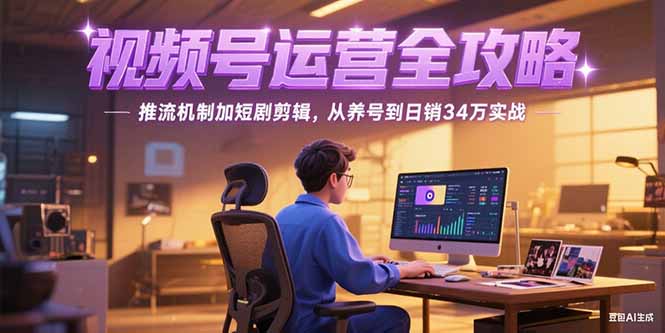 2025视频号运营全攻略，推流机制加短剧剪辑，从养号到日销34万实战-米壳知道—知识分享平台