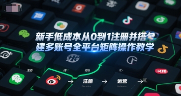 新手低成本从0到1注册并搭建多账号全平台矩阵操作教学，手机号-邮箱-IP-工具-米壳知道—知识分享平台