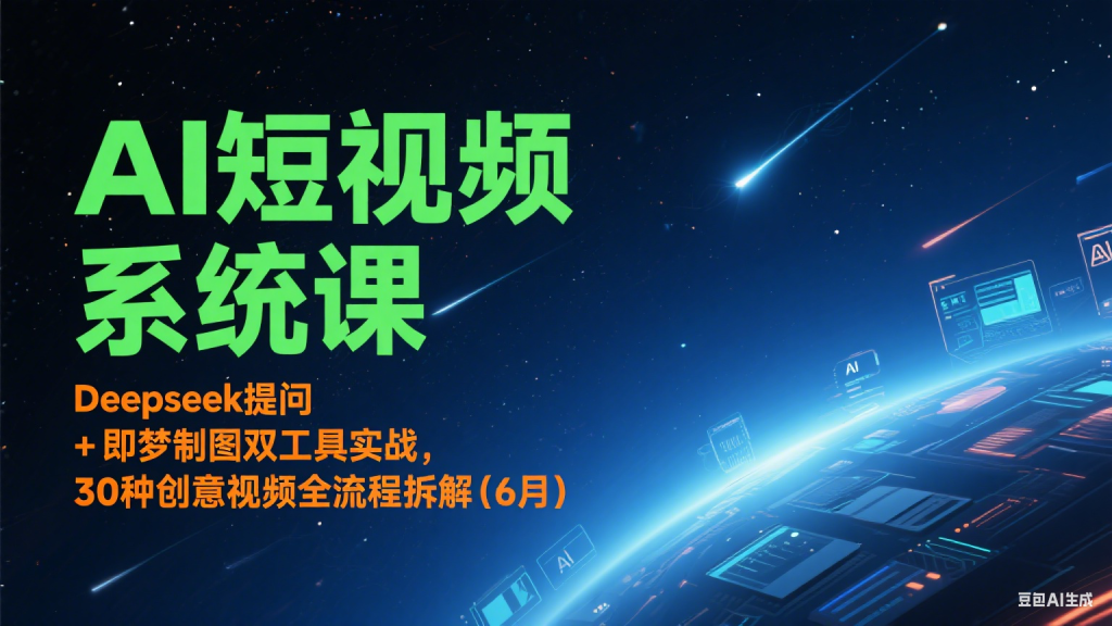 图片[1]-AI短视频系统课：Deepseek提问 + 即梦制图双工具实战，30种创意视频全流程拆解(6月)-米壳知道—知识分享平台
