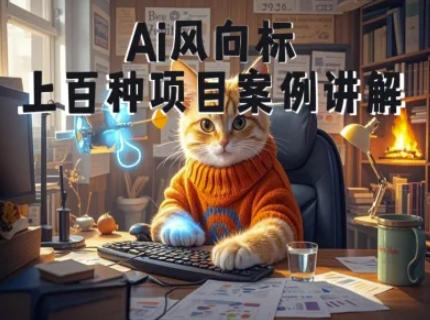 Ai风向标-附100种项目案例玩法-0基础小白到大神ai视频商业应用教学-米壳知道—知识分享平台
