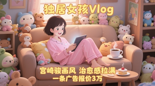 单个账号涨粉71W！用AI制作独居女孩Vlog，宫崎骏画风，治愈感拉满，一条广告报价3W-米壳知道—知识分享平台