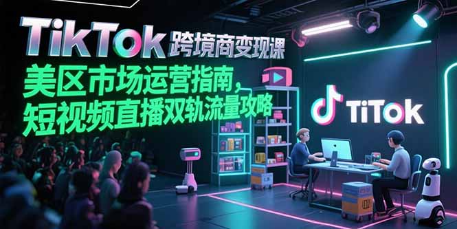 TikTok跨境电商变现课，美区市场运营指南，短视频直播双轨流量攻略-米壳知道—知识分享平台