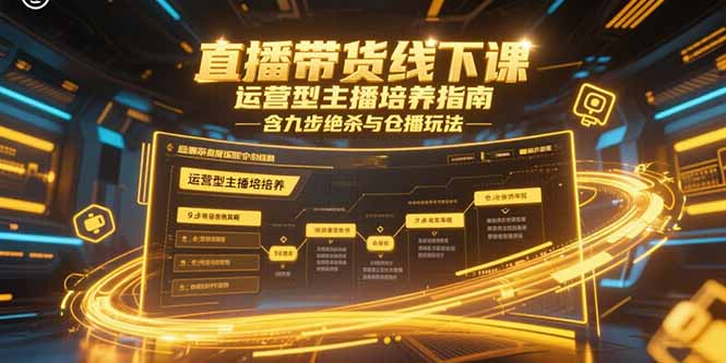 直播带货线下课，运营型主播培养指南，含九步绝杀与仓播玩法-米壳知道—知识分享平台