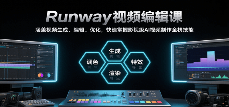 Runway视频编辑课,涵盖视频生成、编辑、优化,快速掌握影视级AI视频制作全栈技能-米壳知道—知识分享平台
