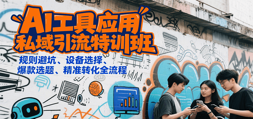 AI工具应用私域引流特训班，规则避坑、设备选择、爆款选题、精准转化全流程-米壳知道—知识分享平台