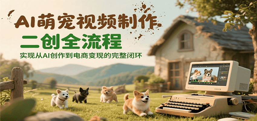AI萌宠视频制作二创全流程，实现从AI创作到电商变现的完整闭环-米壳知道—知识分享平台