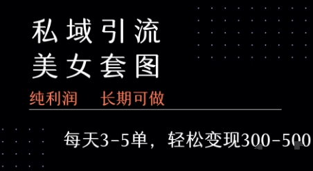 私域卖套图每天3-5单   每单利润99-2张+-米壳知道—知识分享平台