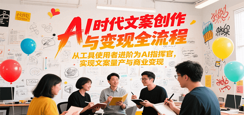 AI时代文案创作与变现全流程，从工具使用者进阶为AI指挥官，实现文案量产与商业变现-米壳知道—知识分享平台