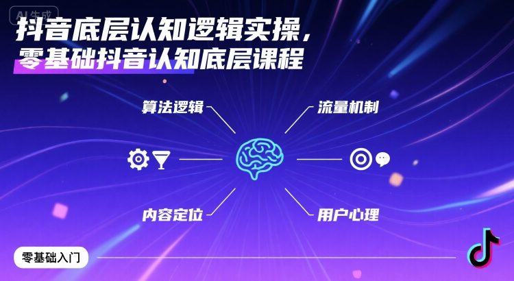 抖音底层认知逻辑实操，零基础抖音认知底层课程-米壳知道—知识分享平台