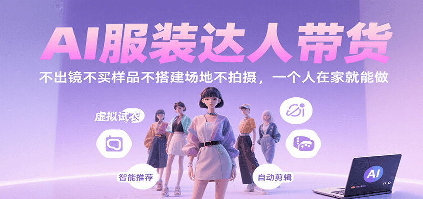 AI服装达人带货，不出镜不买样品不搭建场地不拍摄，一个人在家就能做-米壳知道—知识分享平台