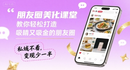 朋友圈美化课堂，教你轻松打造，吸睛又吸金的朋友圈，私域不看，变现少一半-米壳知道—知识分享平台