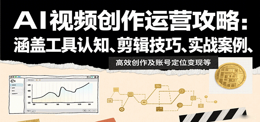 AI视频创作运营攻略：涵盖工具认知、剪辑技巧、实战案例、高效创作及账号定位变现等-米壳知道—知识分享平台