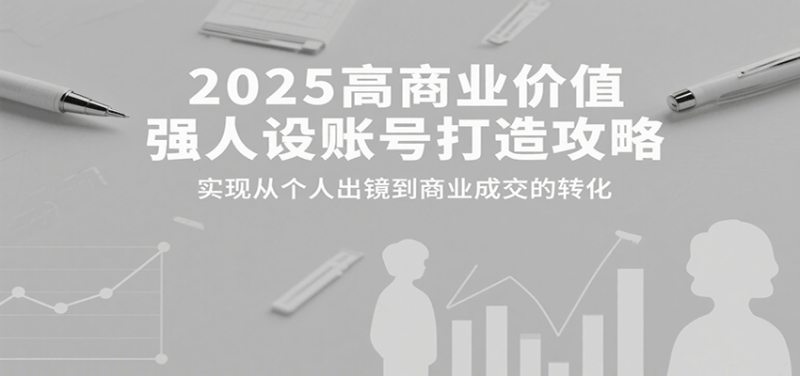 2025高商业价值强人设账号打造攻略,实现从个人出镜到商业成交的转化-米壳知道—知识分享平台