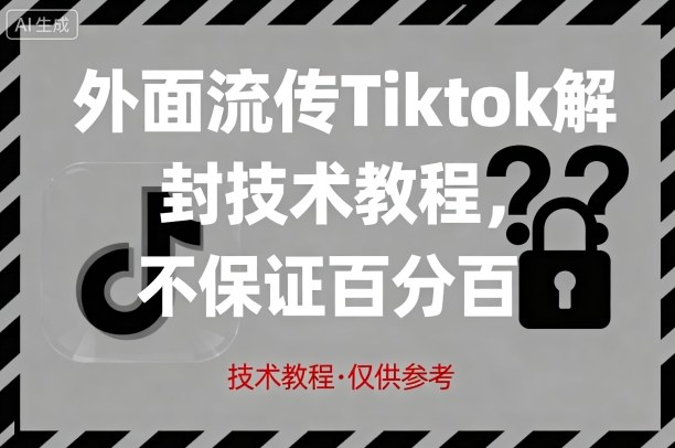 外面流传Tiktok解封技术教程，不保证百分百，具体自测-米壳知道—知识分享平台