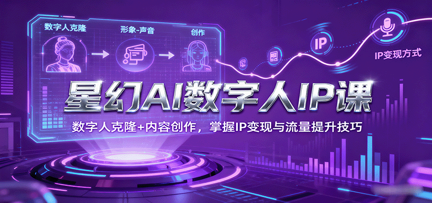 星幻AI数字人IP课，数字人克隆+内容创作，掌握IP变现与流量提升技巧-米壳知道—知识分享平台