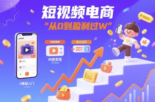 短视频电商：短视频变现从0到盈利过W-米壳知道—知识分享平台