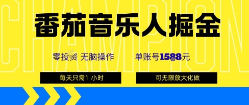 番茄音乐人掘金，单账号最高可撸1k+，可无限矩阵去做，零投入-米壳知道—知识分享平台