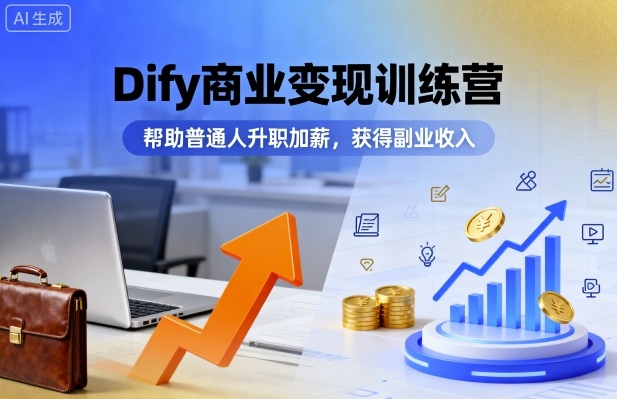 Dify商业变现训练营，帮助普通人升职加薪，获得副业收入-米壳知道—知识分享平台
