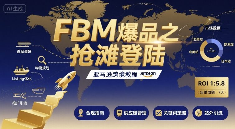 FBM爆品之抢滩登陆-亚马逊跨境教程-米壳知道—知识分享平台