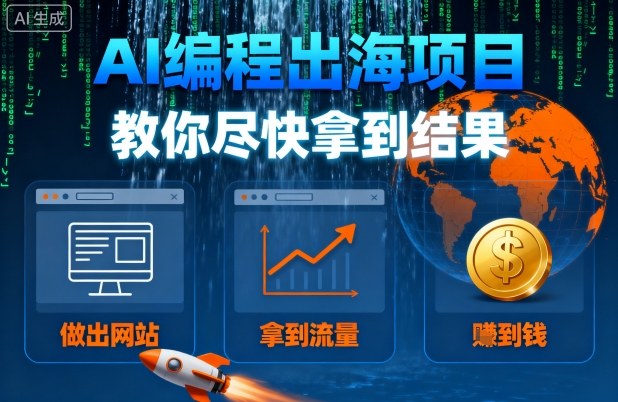 AI编程出海项目，教你尽快拿到结果-做出网站、拿到流量、賺到钱-米壳知道—知识分享平台