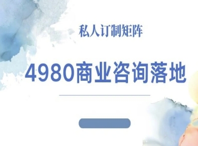 4980商业咨询师落地课程-ip运营高客单教程，单客单价提升300%-米壳知道—知识分享平台