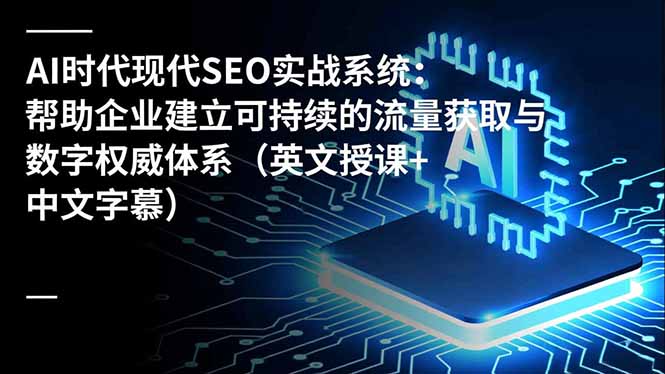 AI时代现代SEO实战系统：帮助企业建立可持续的流量获取与数字权威体系(英文授课+中文字幕-米壳知道—知识分享平台